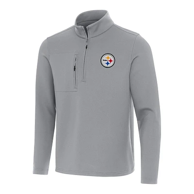 Men's Antigua Pittsburgh Steelers Insider Quarter-Zip Pullover Top