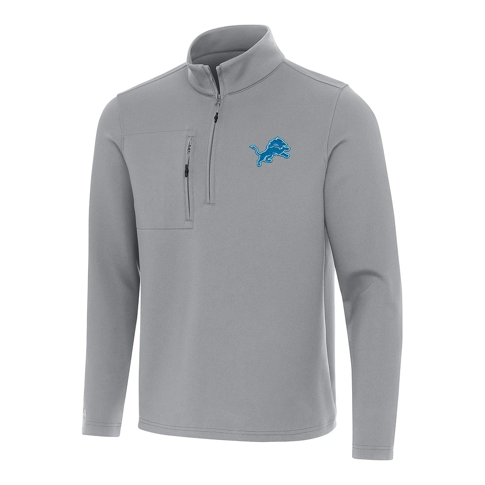 Men's Antigua Detroit Lions Insider Quarter-Zip Pullover Top