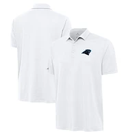 Men's Antigua  White Carolina Panthers Reprocess Polo
