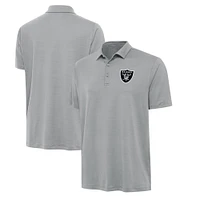 Men's Antigua  Gray Las Vegas Raiders Reprocess Polo