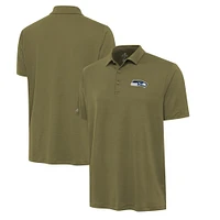 Men's Antigua  Olive Seattle Seahawks Reprocess Polo