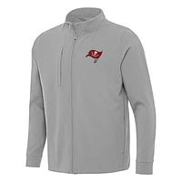 Men's Antigua  Gray Tampa Bay Buccaneers Regard Full-Zip Jacket