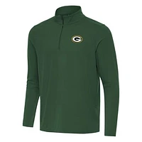Men's Antigua Green Bay Packers Intent Quarter-Zip Pullover Top