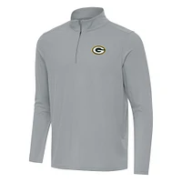 Men's Antigua Green Bay Packers Intent Quarter-Zip Pullover Top
