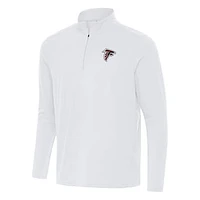 Men's Antigua White Atlanta Falcons Intent Quarter-Zip Pullover Top