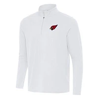 Men's Antigua White Arizona Cardinals Intent Quarter-Zip Pullover Top