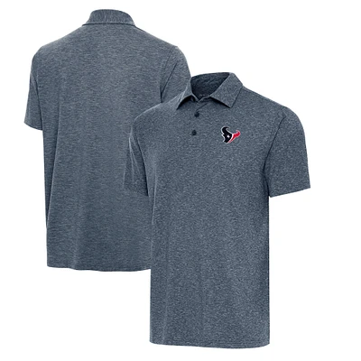 Men's Antigua Heather Navy Houston Texans  Big & Tall Par 3 Polo