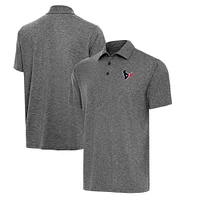 Men's Antigua Heather Black Houston Texans  Big & Tall Par 3 Polo