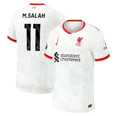 Men's Nike Mohamed Salah White Liverpool 2024/25 Third Authentic Jersey