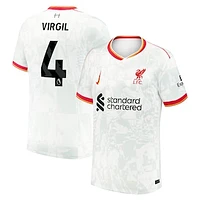 Men's Nike Virgil van Dijk White Liverpool 2024/25 Third Replica Jersey