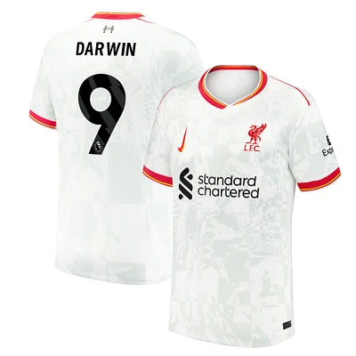 Men's Nike Darwin Núñez White Liverpool 2024/25 Third Replica Jersey