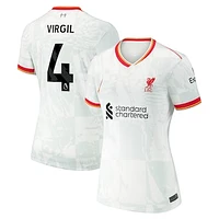 Women's Nike Virgil van Dijk White Liverpool 2024/25 Third Replica Jersey