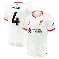 Youth Nike Virgil van Dijk White Liverpool 2024/25 Third Replica Jersey