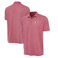 Men's Antigua Heather Red Kansas City Chiefs  Scheme Polo