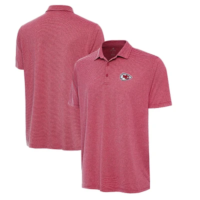 Men's Antigua Heather Red Kansas City Chiefs  Scheme Polo