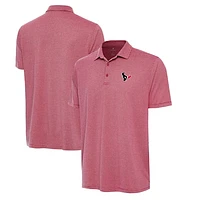 Men's Antigua Heather Red Houston Texans  Scheme Polo