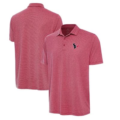 Men's Antigua Heather Red Houston Texans  Scheme Polo