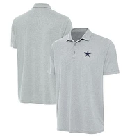 Men's Antigua Heather Gray Dallas Cowboys  Scheme Polo