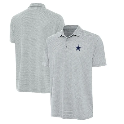Men's Antigua Heather Gray Dallas Cowboys  Scheme Polo