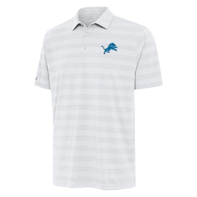 Men's Antigua White Detroit Lions  Tunnel Polo