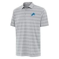 Men's Antigua Gray Detroit Lions  Tunnel Polo