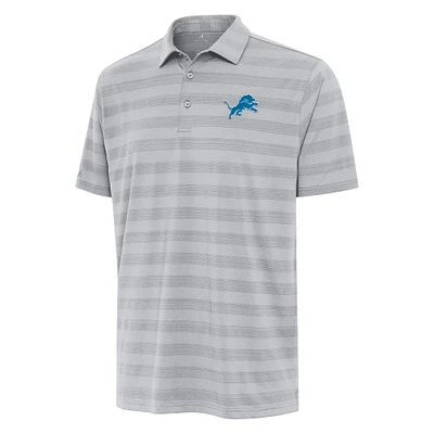 Men's Antigua Gray Detroit Lions  Tunnel Polo