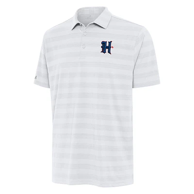 Men's Antigua White Houston Texans H-Town Tunnel Polo
