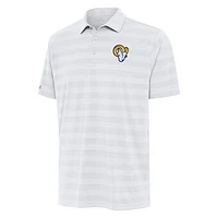 Men's Antigua White Los Angeles Rams  Tunnel Polo