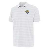 Men's Antigua White Los Angeles Rams  Tunnel Polo