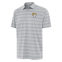 Men's Antigua Gray Los Angeles Rams  Tunnel Polo