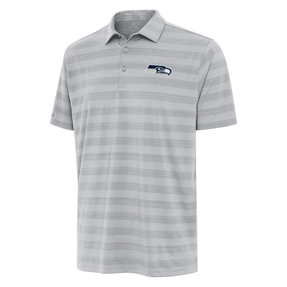 Men's Antigua Gray Seattle Seahawks Tunnel Polo