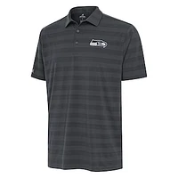 Men's Antigua Pewter Seattle Seahawks  Tunnel Polo