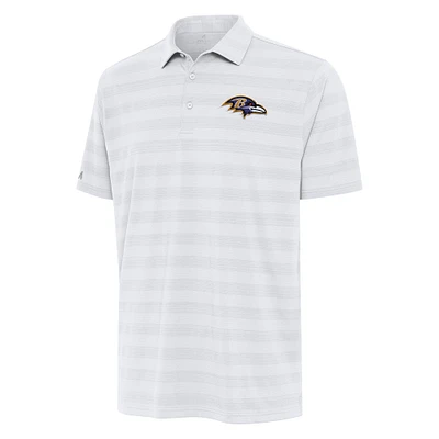 Men's Antigua White Baltimore Ravens  Tunnel Polo
