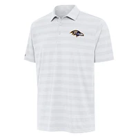 Men's Antigua White Baltimore Ravens  Tunnel Polo