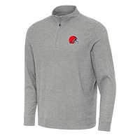 Men's Antigua Olive Chicago Bears Subtle Quarter-Zip Top