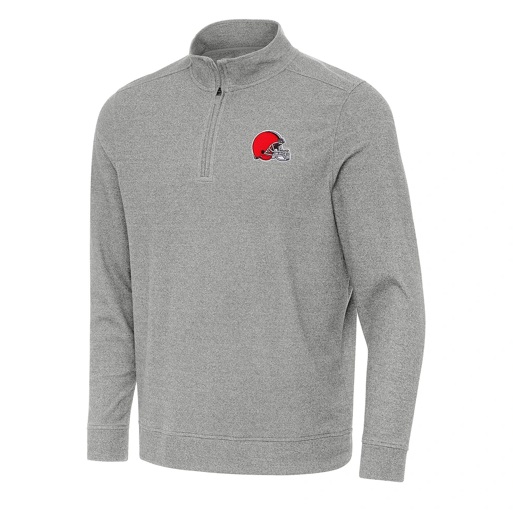 Men's Antigua Olive Chicago Bears Subtle Quarter-Zip Top