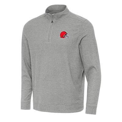 Men's Antigua Olive Chicago Bears Subtle Quarter-Zip Top