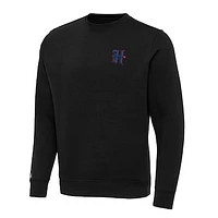 Men's Antigua Black Houston Texans Victory Pullover Sweatshirt