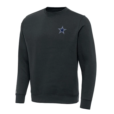 Men's Antigua Charcoal Dallas Cowboys Victory Pullover Sweatshirt