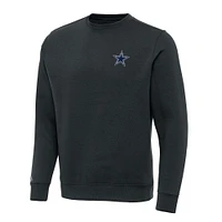 Men's Antigua Charcoal Dallas Cowboys Victory Pullover Sweatshirt