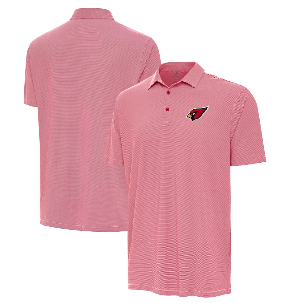 Men's Antigua Red/White Arizona Cardinals Twine Performance Polo