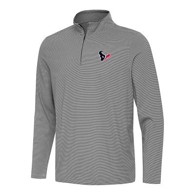 Men's Antigua  Black/White Houston Texans Twine Quarter-Zip Jacket