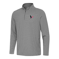 Men's Antigua  Black/White Houston Texans Twine Quarter-Zip Jacket