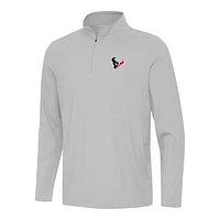 Men's Antigua /White Houston Texans Twine Quarter-Zip Jacket