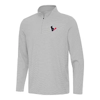 Men's Antigua /White Houston Texans Twine Quarter-Zip Jacket