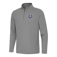 Men's Antigua  Black/White Indianapolis Colts Twine Quarter-Zip Jacket