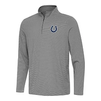 Men's Antigua  Black/White Indianapolis Colts Twine Quarter-Zip Jacket