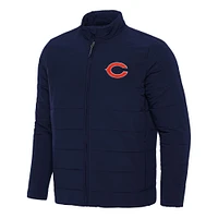 Men's Antigua  Navy Chicago Bears Swelter Full-Zip Jacket