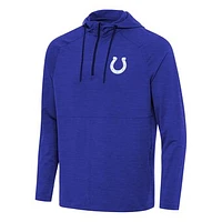 Men's Antigua  Heather Royal Indianapolis Colts Spikes Quarter-Zip Pullover Hoodie