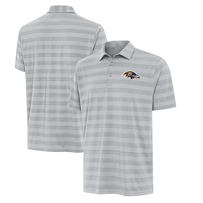 Men's Antigua Gray Baltimore Ravens Big & Tall Tunnel Polo